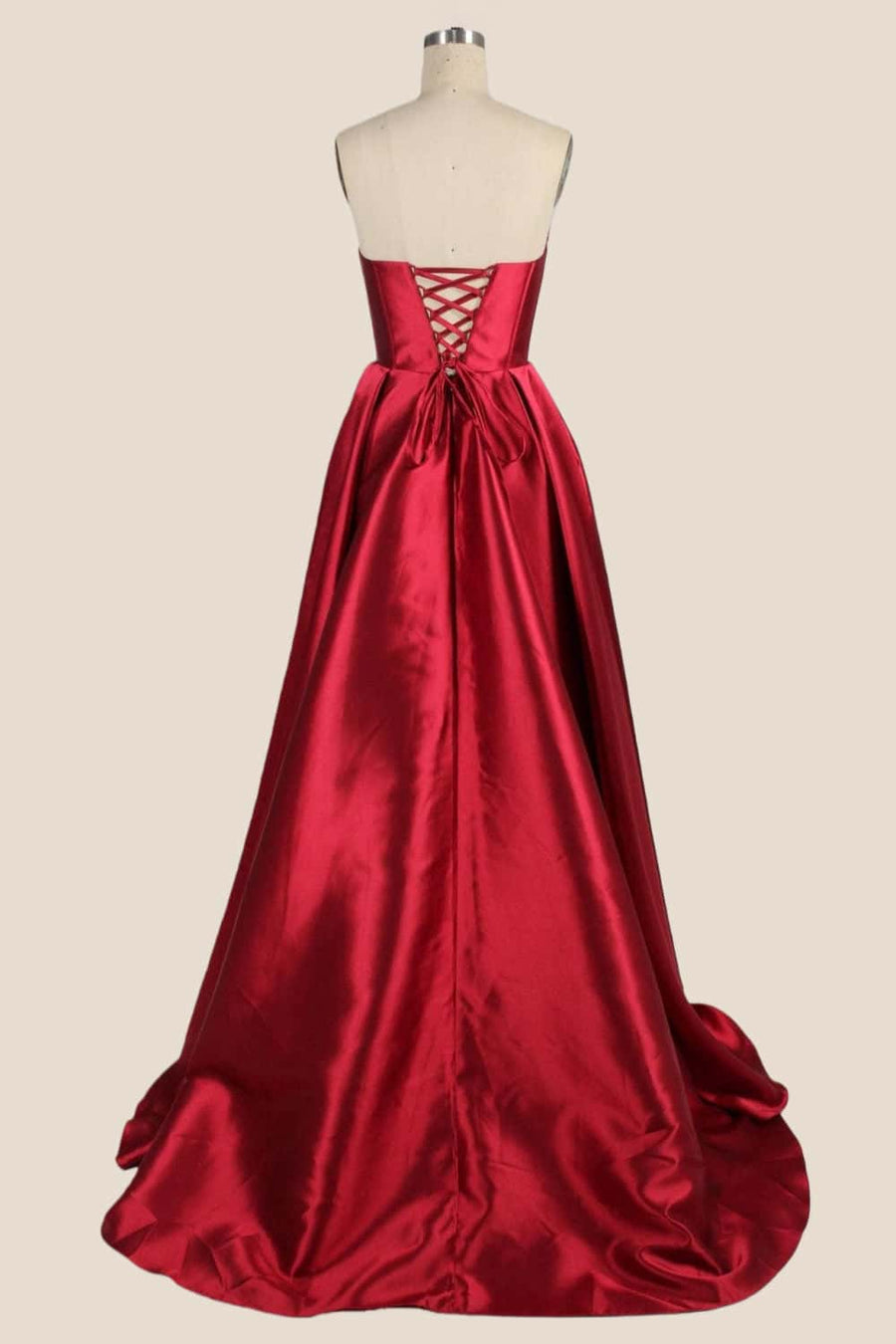 Cowl Neck Pink Satin A-line Formal Dress