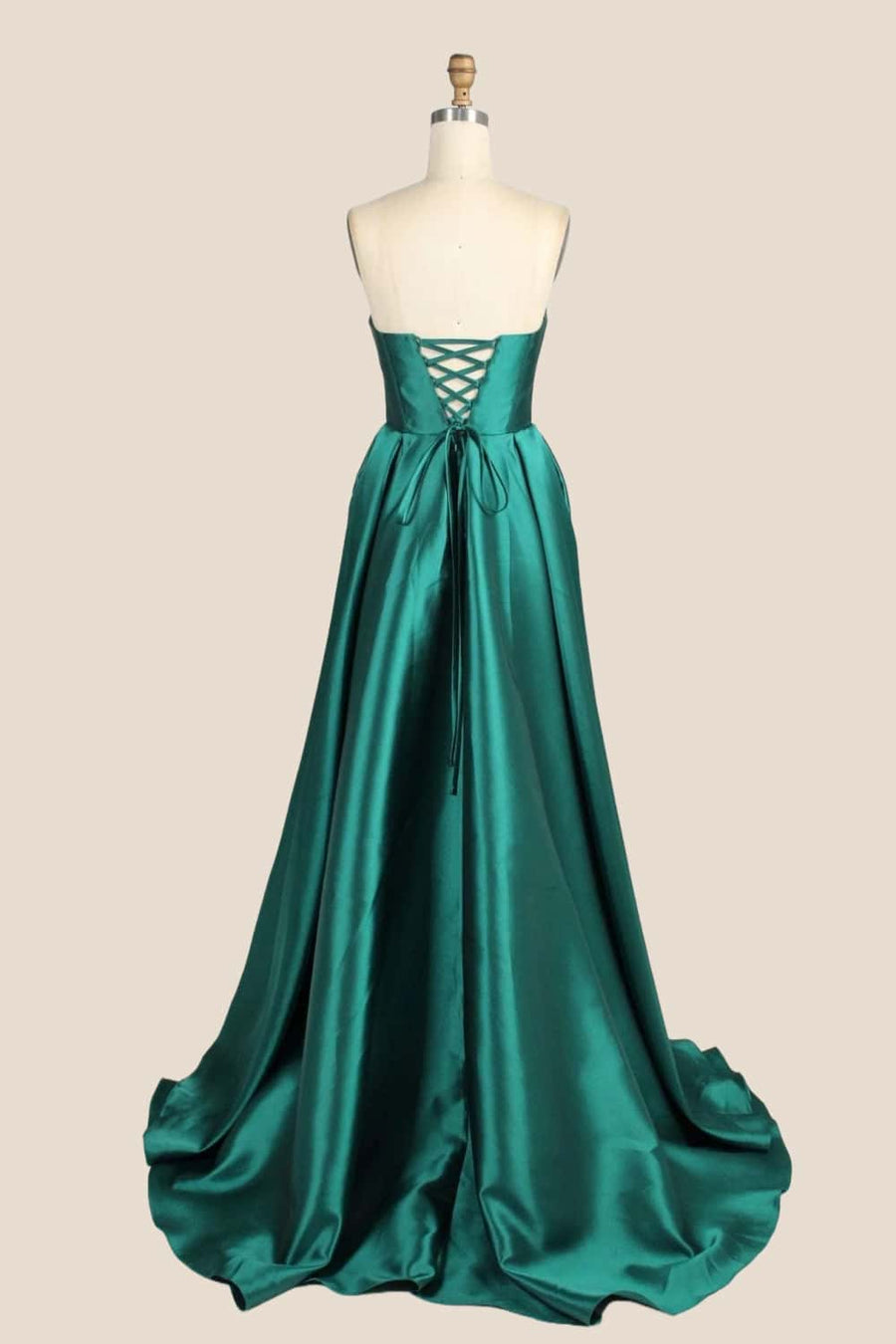 Cowl Neck Pink Satin A-line Formal Dress