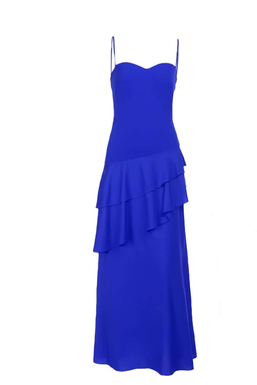 Straps Royal Blue Chiffon Tiered Maxi Dress Ohmollydress Straps Royal Blue Chiffon Tiered Maxi Dress Ohmollydress