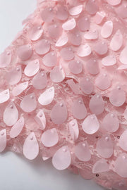 Blue Strapless Teardrop Lace Applique Long Dress