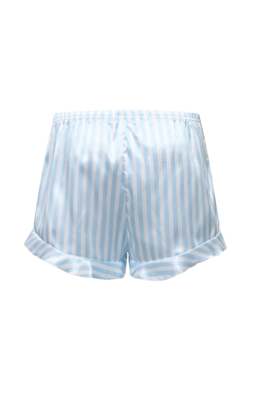 Blue Striped Short Sleeves Pajamas Set