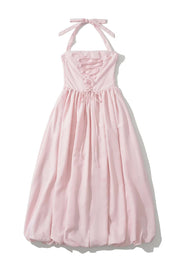 Empire Pink Slit Long Dress