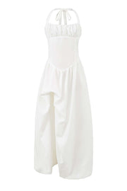 Empire Pink Slit Long Dress