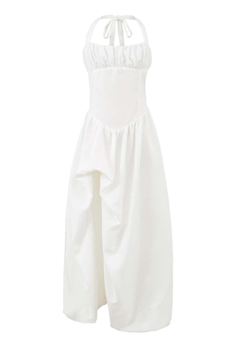 Empire Pink Slit Long Dress