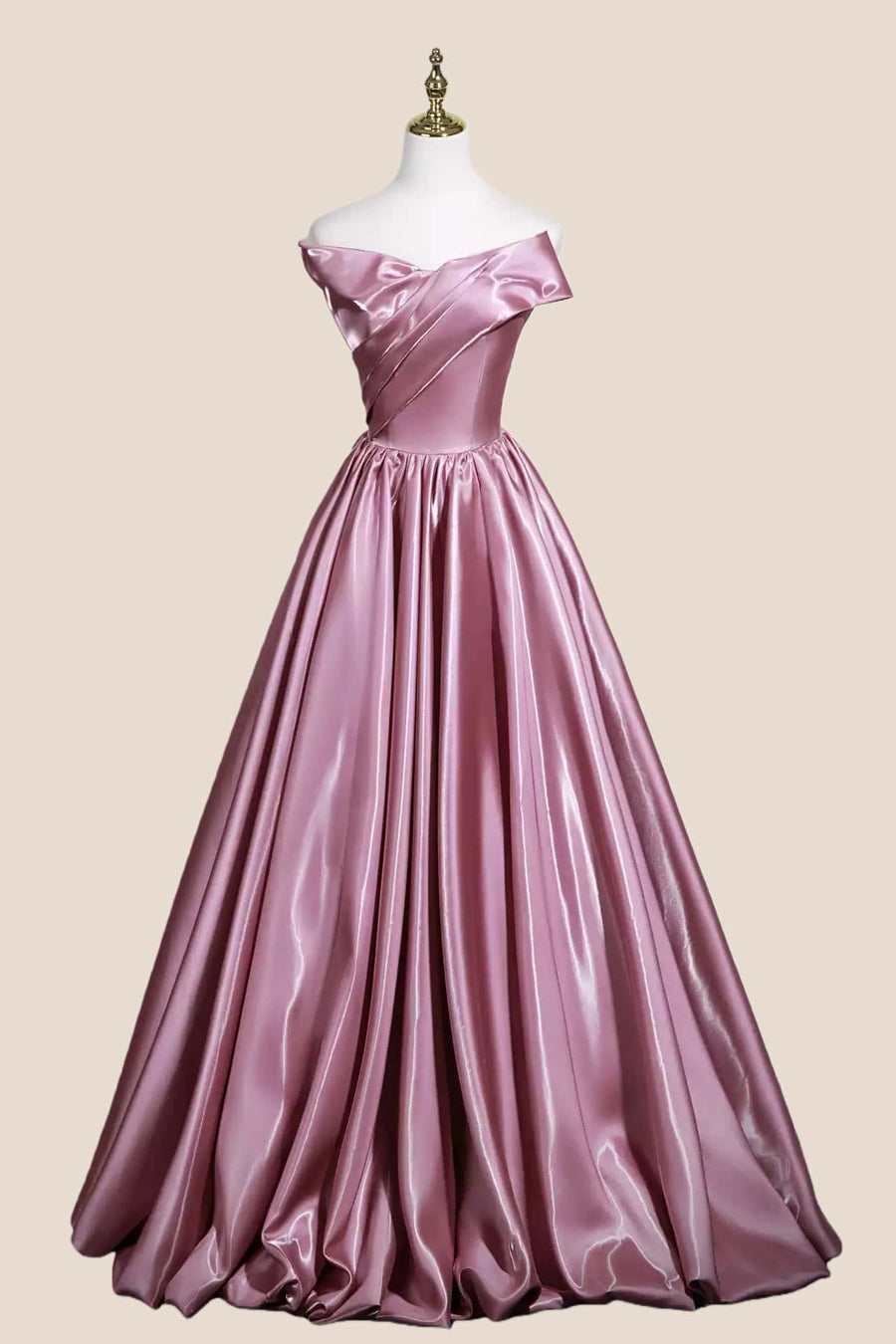 Strapless Blush A-line Formal Dress with Bow