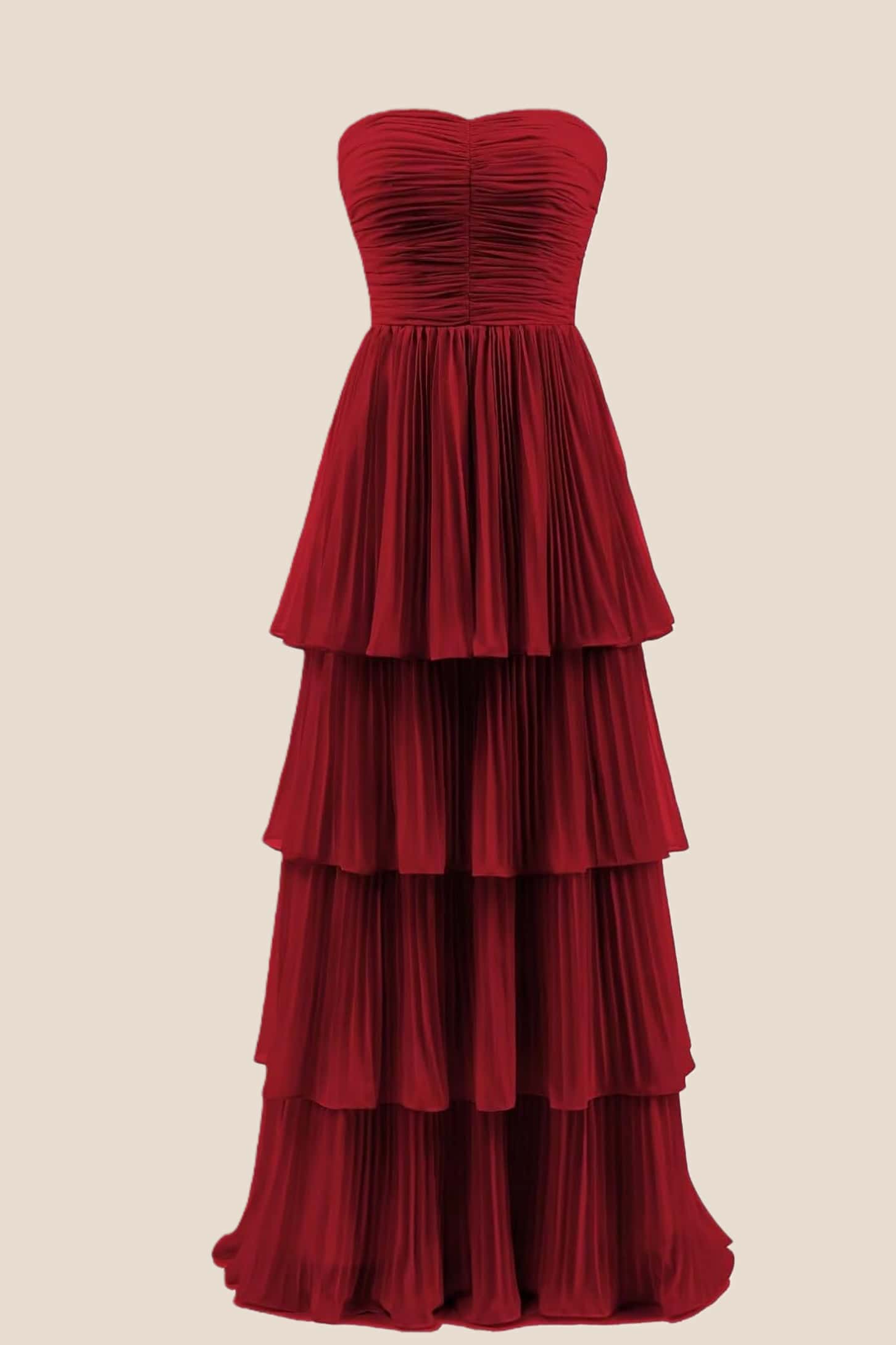 Blue Chiffon Pleated A-line Tiered Maxi Dress Ohmollydress Blue Chiffon Pleated A-line Tiered Maxi Dress Ohmollydress