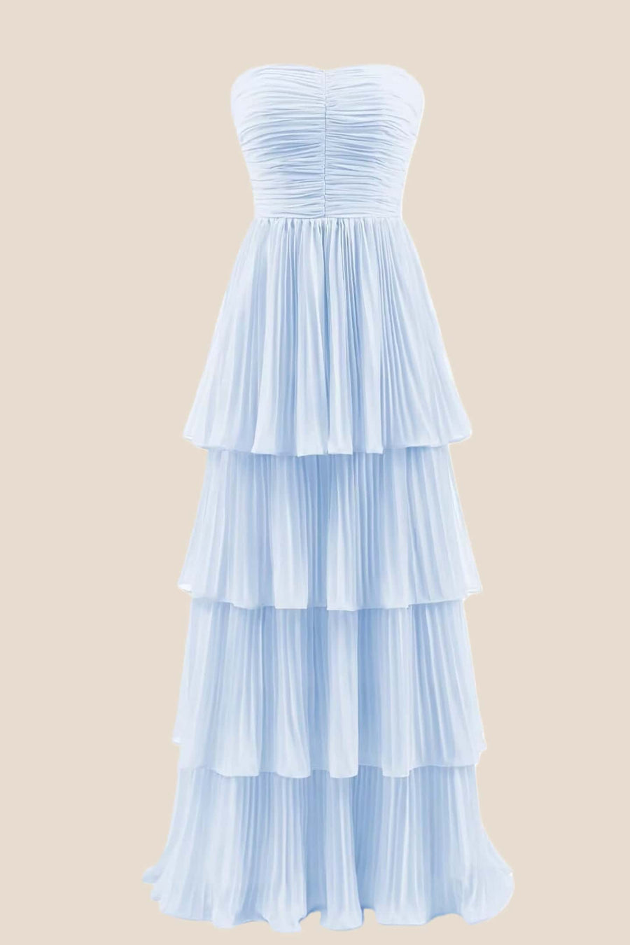 Yellow Chiffon Pleated A-line Tiered Maxi Dress Ohmollydress Yellow Chiffon Pleated A-line Tiered Maxi Dress Ohmollydress
