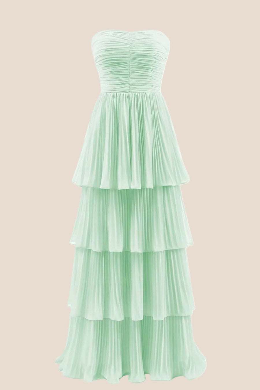 Yellow Chiffon Pleated A-line Tiered Maxi Dress Ohmollydress Yellow Chiffon Pleated A-line Tiered Maxi Dress Ohmollydress