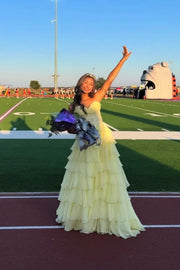 Pink Lace Corset Chiffon Ruffle Long Dress