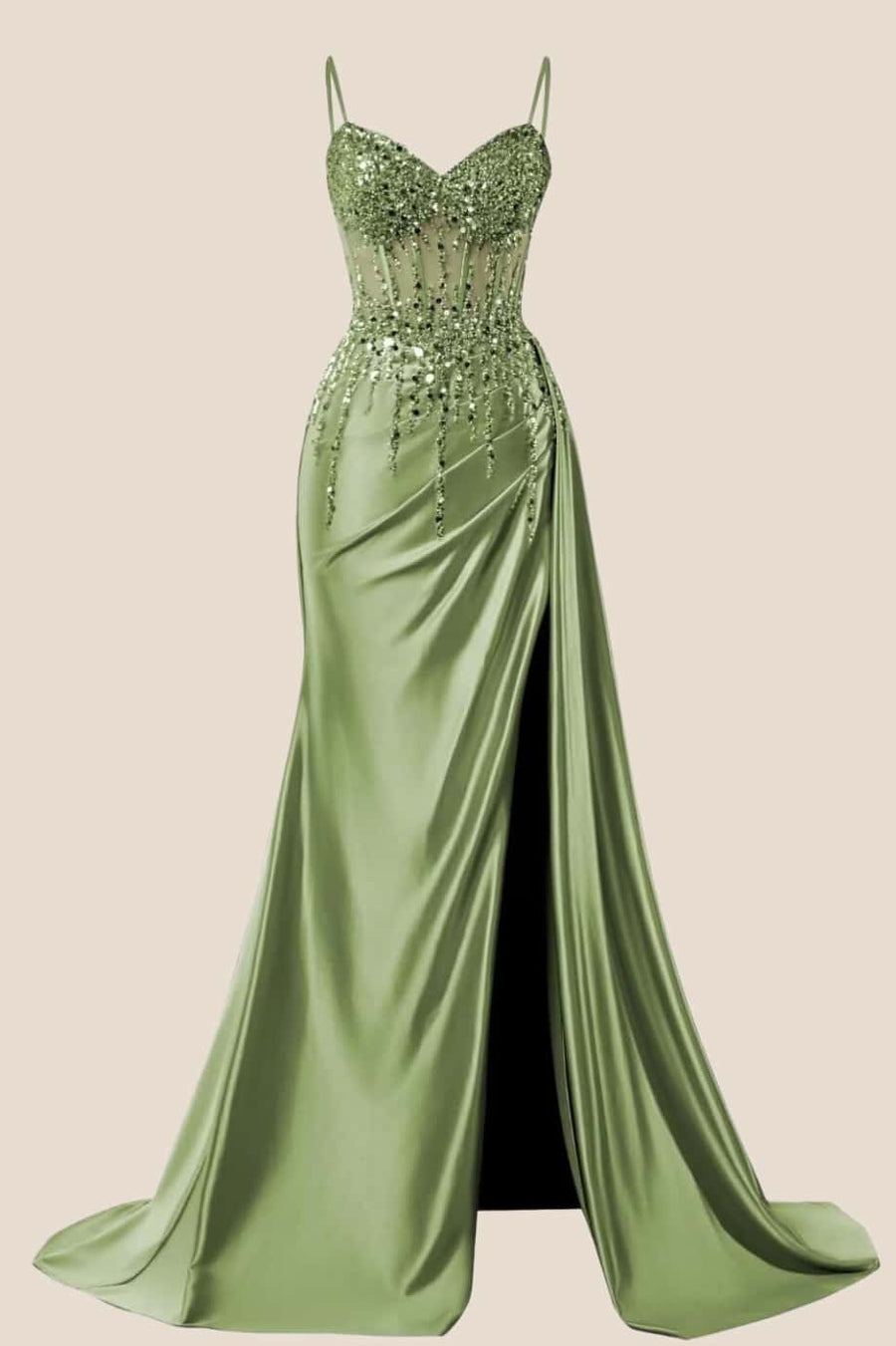Beaded Navy Blue Satin Ruched Long Prom Dress Ohmollydress Beaded Navy Blue Satin Ruched Long Prom Dress Ohmollydress