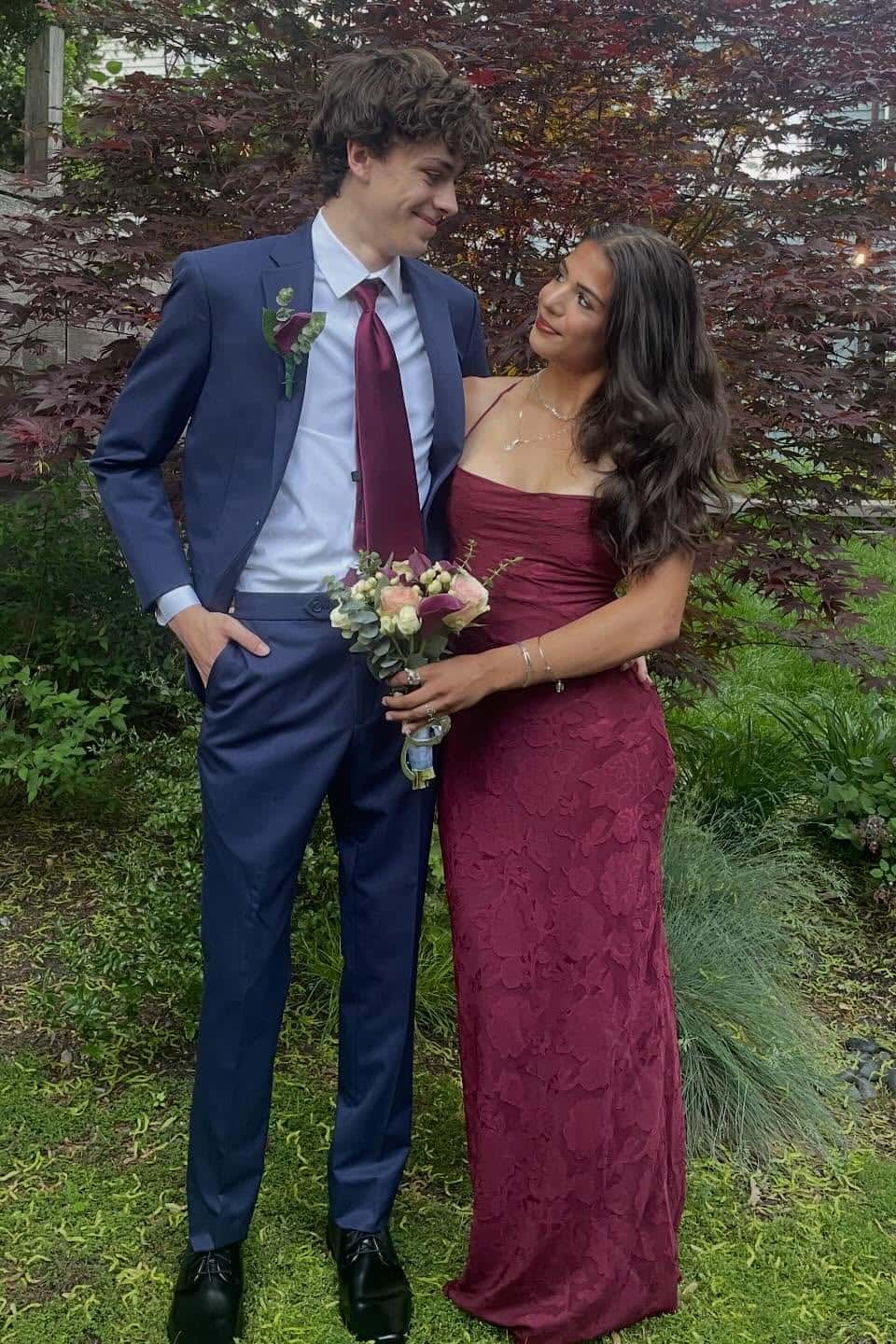 Straps Burgundy Lace Fitted Long Dress Ohmollydress Straps Burgundy Lace Fitted Long Dress Ohmollydress