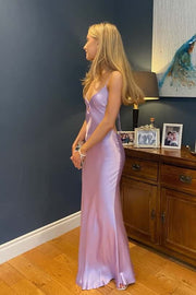 Teal Satin Cutout Fitted Long Dress