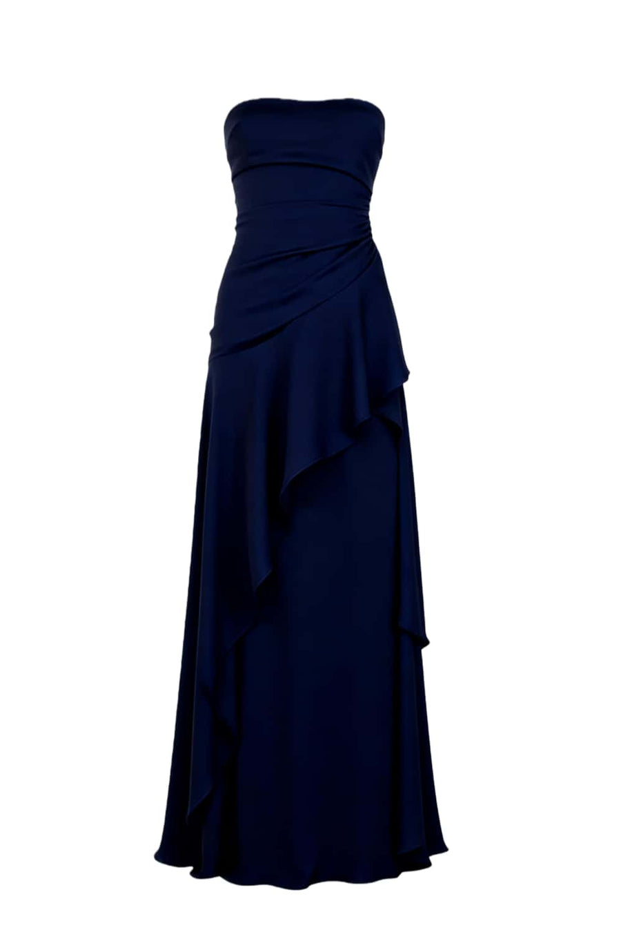 Sky Blue Strapless Ruched Slit Dress Ohmollydress Sky Blue Strapless Ruched Slit Dress Ohmollydress