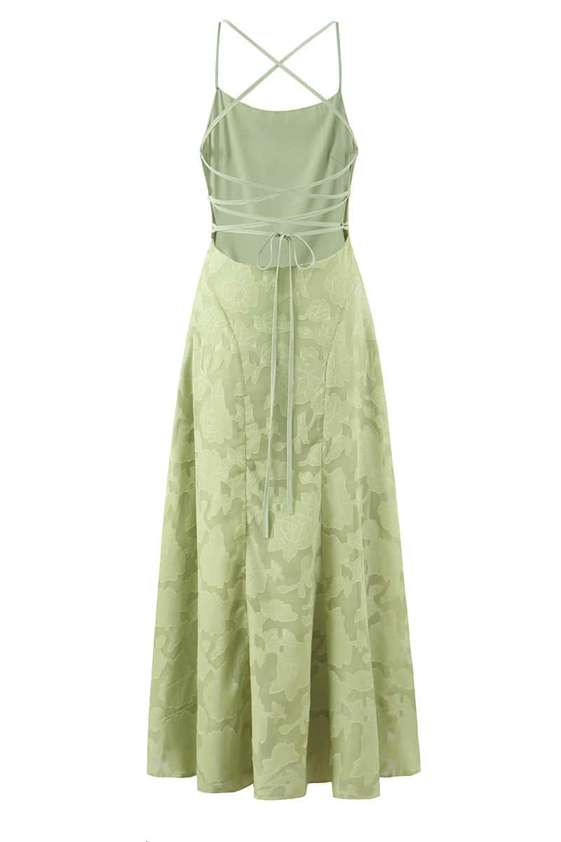 won your heart sage green lace tie-strap high-low midi dress Sage Green Midi Dress - Tie-Strap Midi Dress - Sweetheart Midi