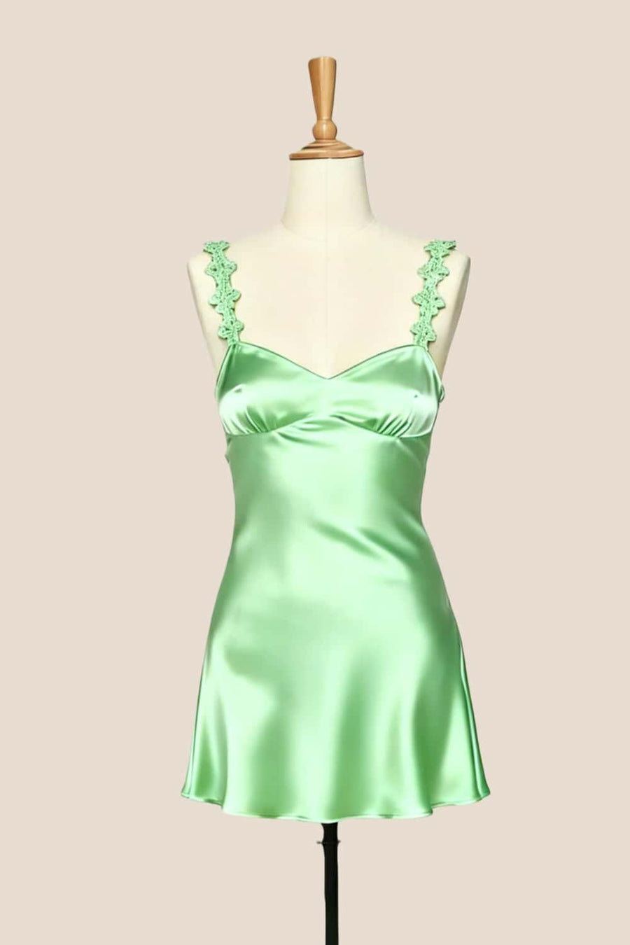 Pink Straps Satin Short Party Dress