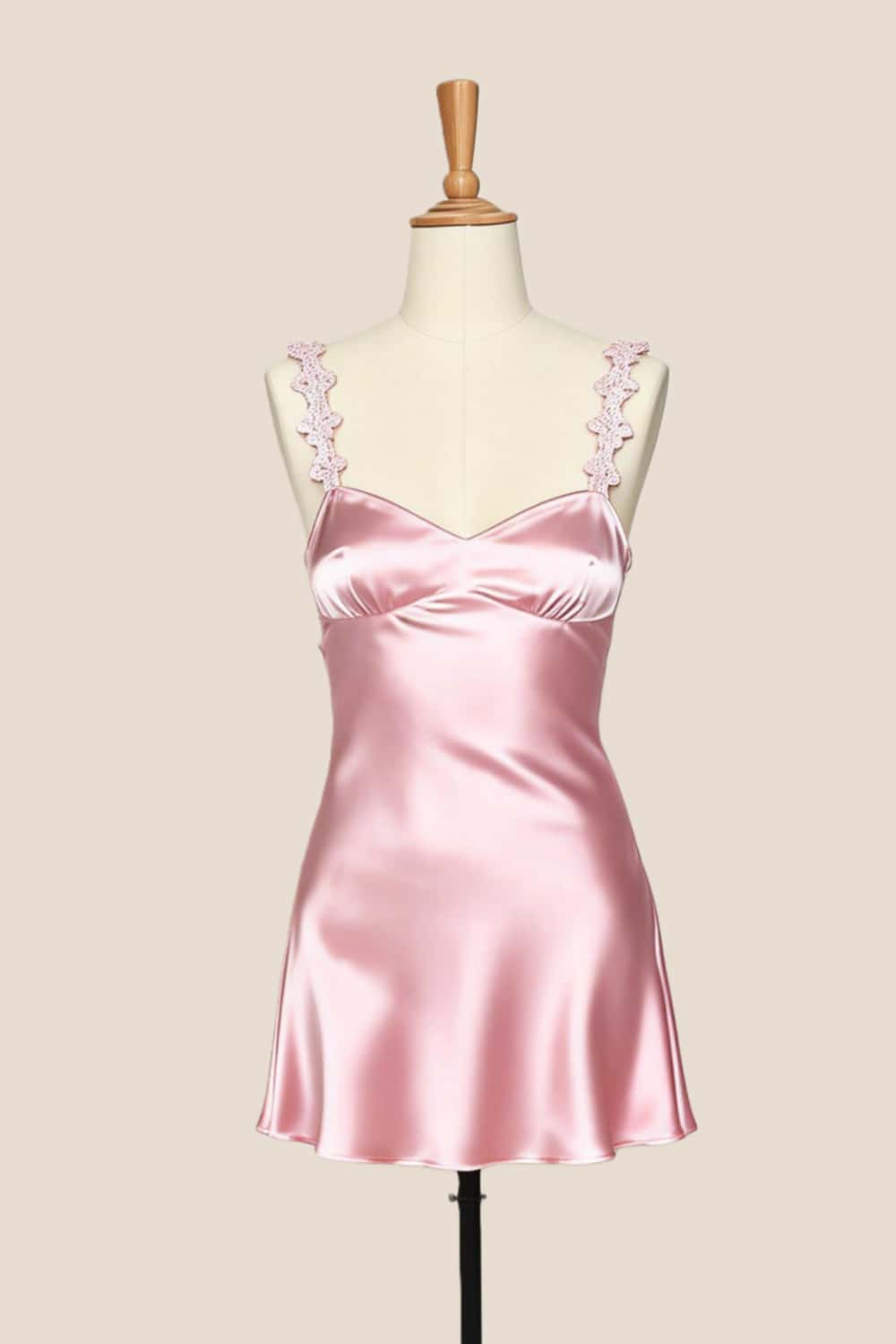 Lavender Straps Satin Short Party Dress