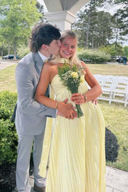 Empire White Pleated Maxi Scarf Dress