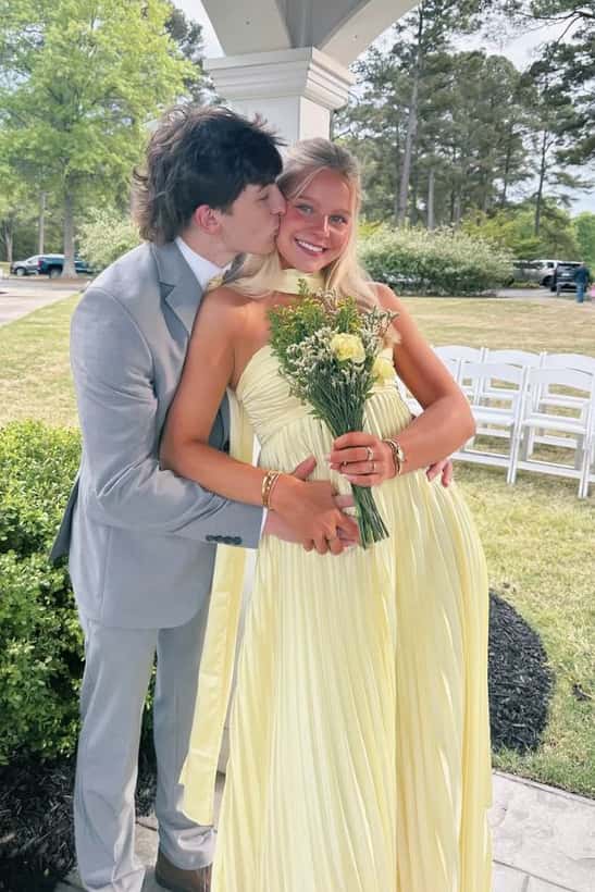 Empire White Pleated Maxi Scarf Dress