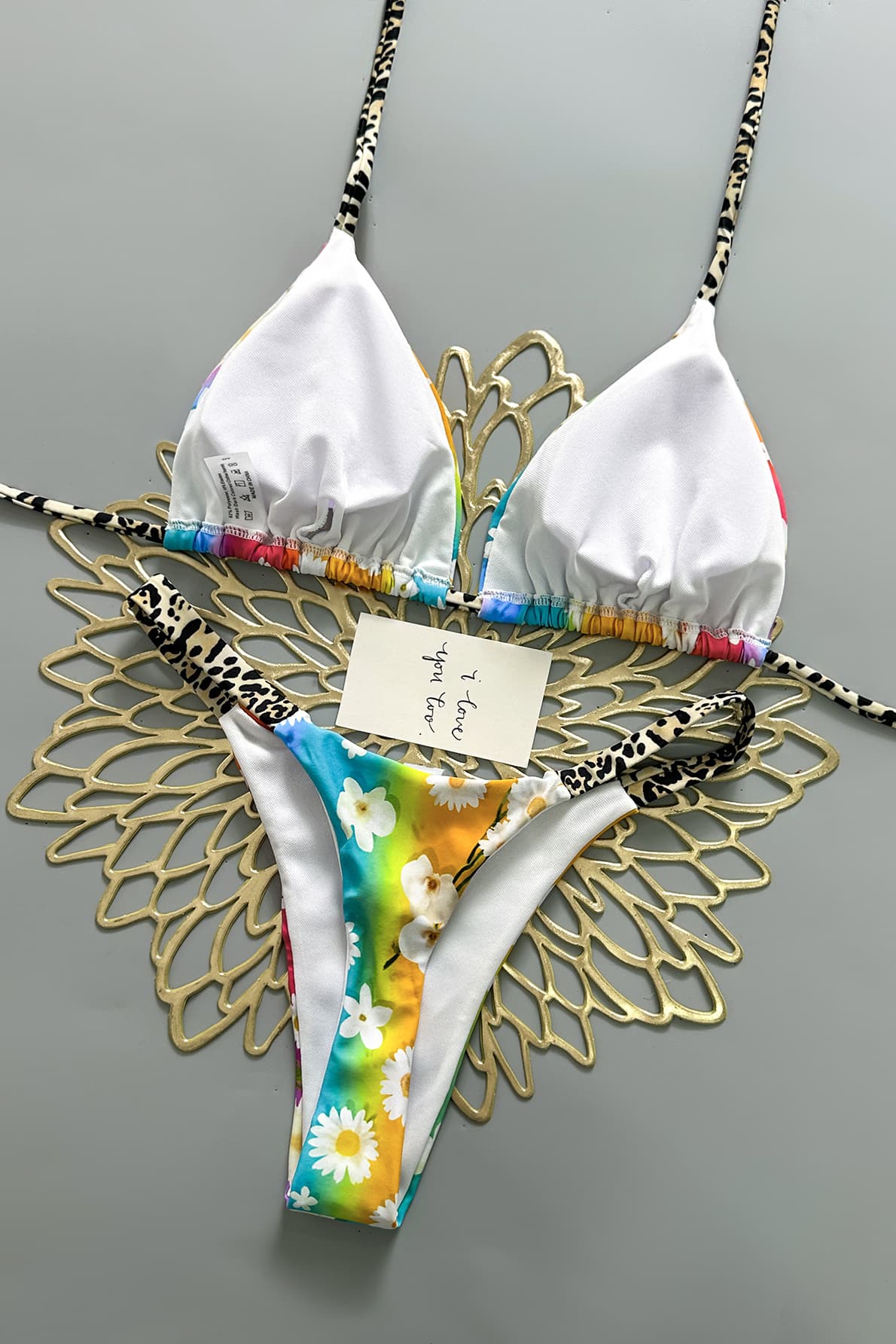 Colorful Print Two-Piece Bikini Set