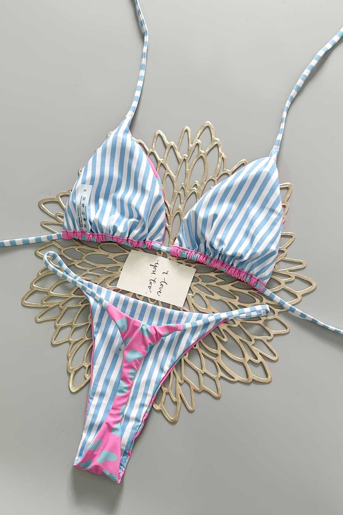 Hot Pink Halter Two-Piece Bikini Set