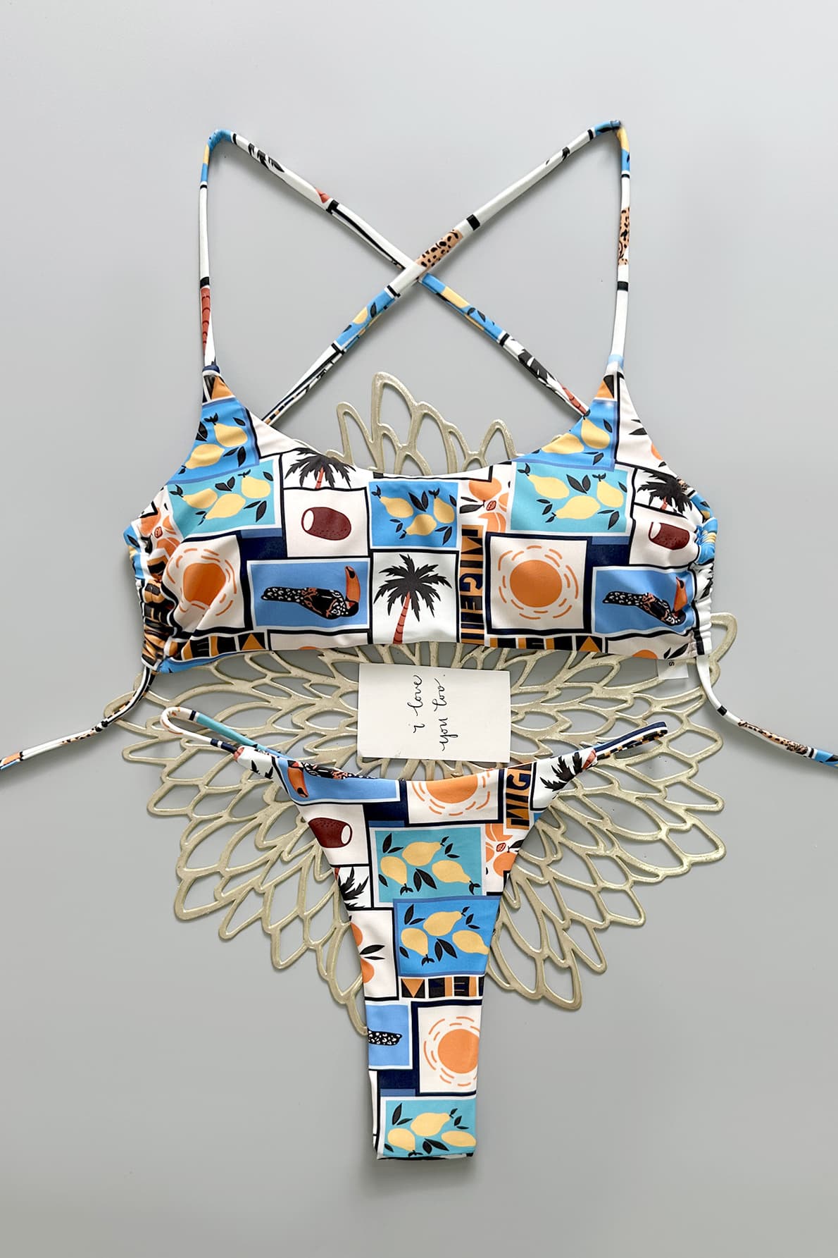 Printed Pattern Two-piece Bikini Set