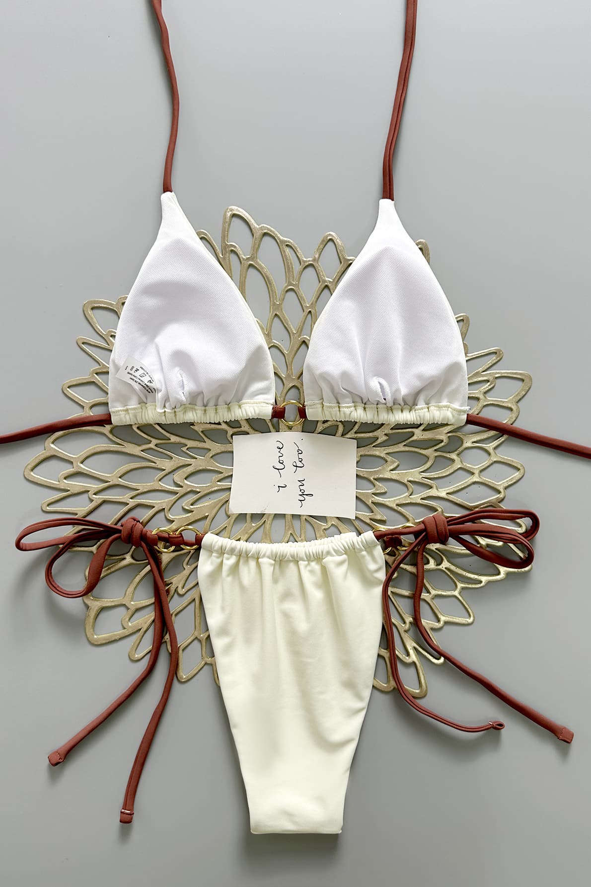 Strap Backless Two-piece Bikini Set