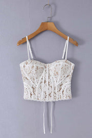 Straps White Lace Corset