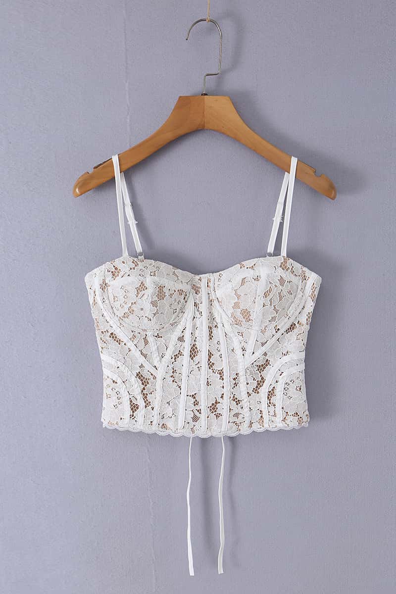 Straps White Lace Corset