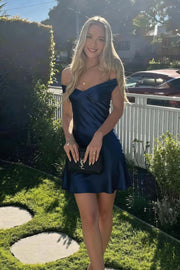 Off the Shoulder Aqua A-line Short Dress