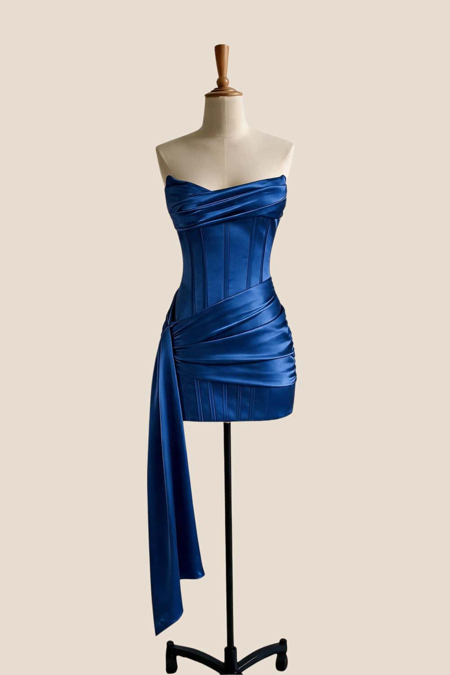 Light Blue Corset Tight Dress with Train