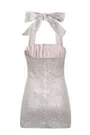 Halter Champagne Tight Short Dress