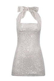 Halter Champagne Tight Short Dress