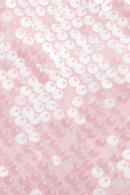 Wide Straps Pink Sequin A-line Mini Dress
