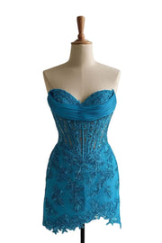 Cowl Neck Yellow Lace Tight Homecoming Dress