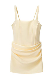 Light Blue Draped Tight Short Dress