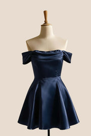 Off the Shoulder Yellow A-line Short Dress