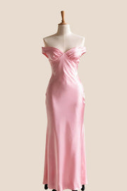 Off the Shoulder Lavender Fitted Long Dress