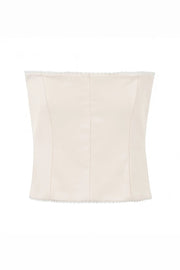 Apricot Embroidered Corset Top