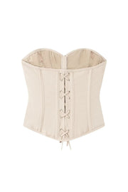 Apricot Strapless Fitted Bustier Top
