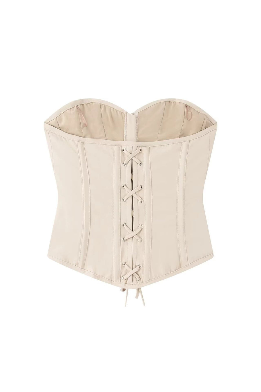 Apricot Strapless Fitted Bustier Top