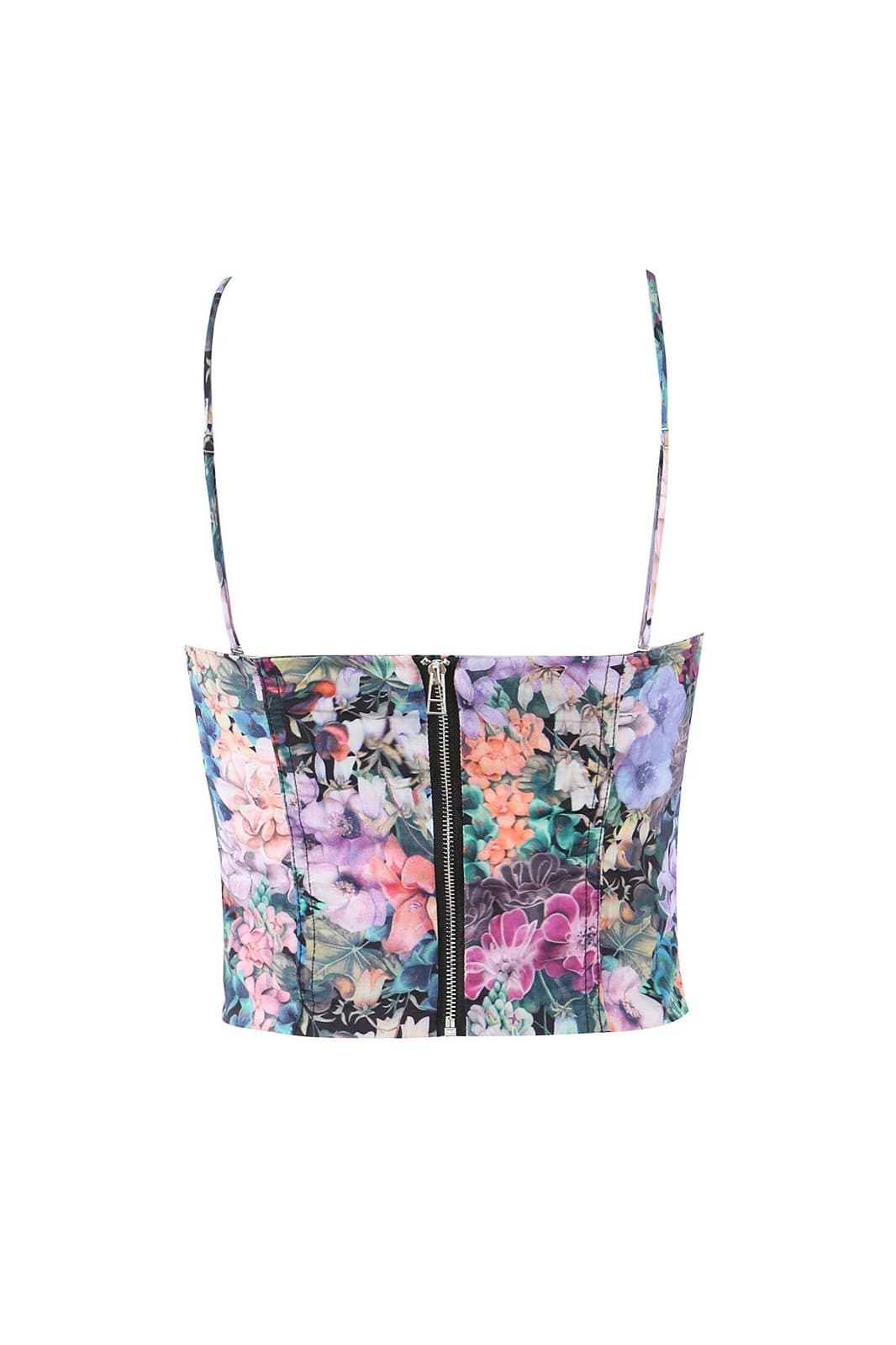 Floral Straps Print Corset Top