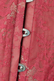 Red Lace Corset Style Top