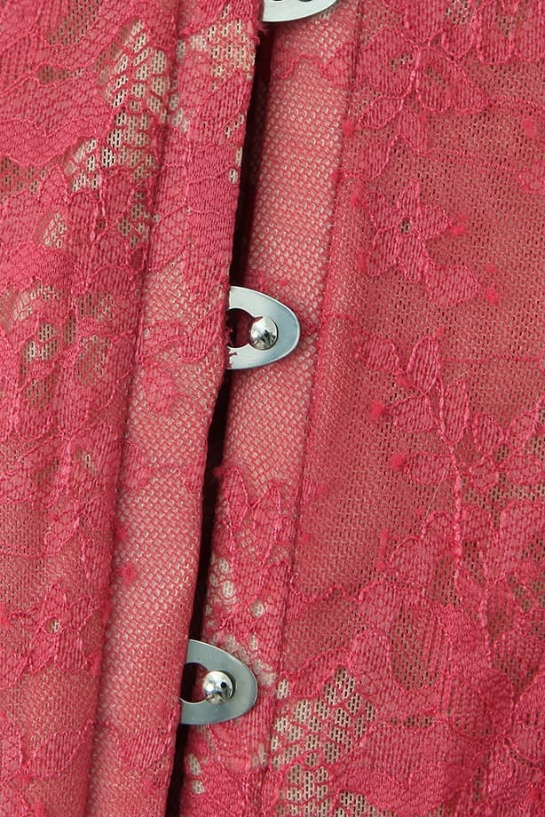 Red Lace Corset Style Top