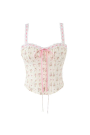 Ditsy Floral Print Corset Top
