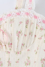 Ditsy Floral Print Corset Top