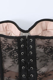Black Lace Corset Style Top