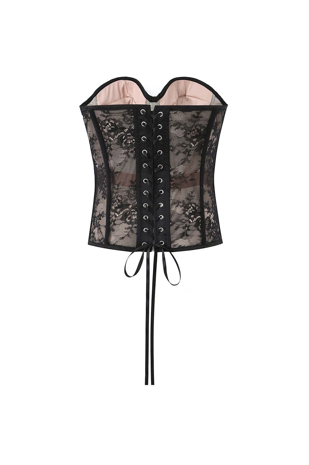 Black Lace Corset Style Top