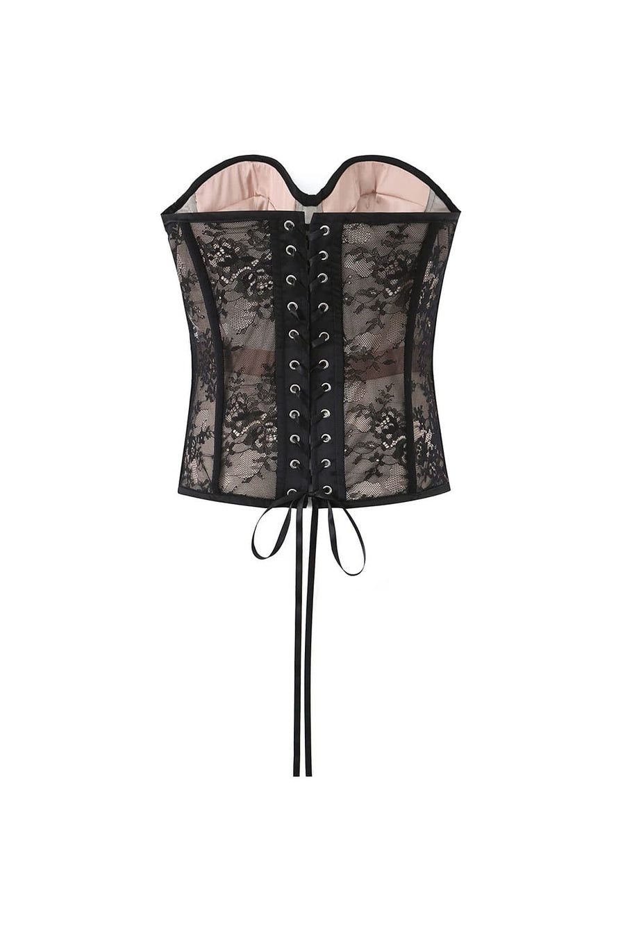 Black Lace Corset Style Top
