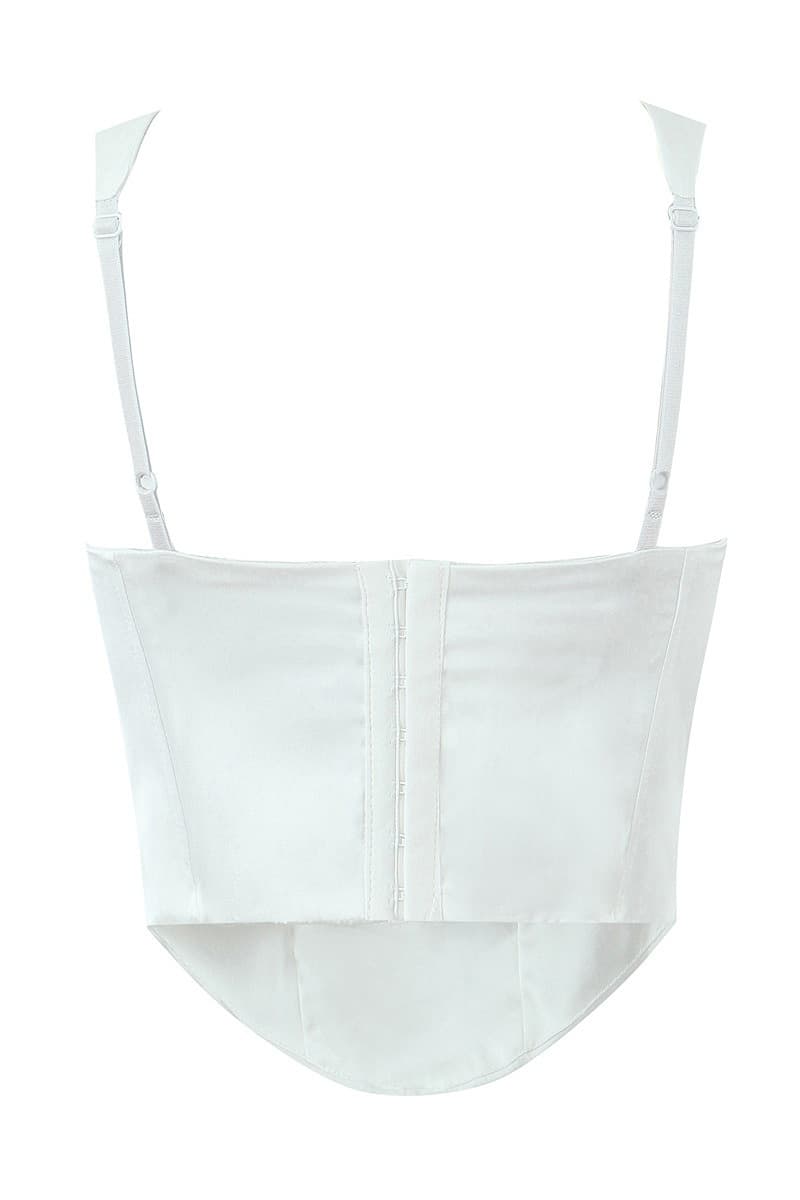 White Straps Corset Style Top