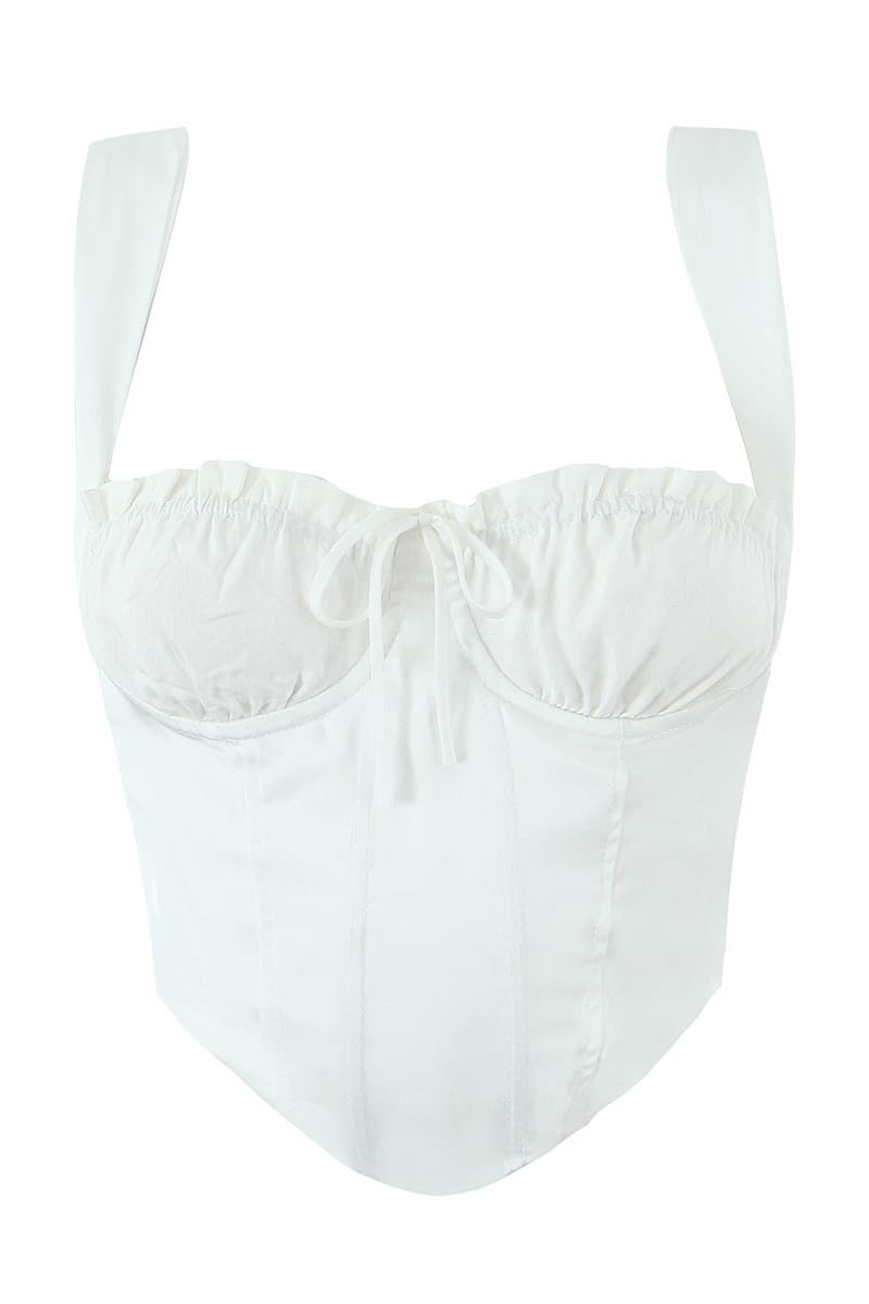 White Straps Corset Style Top